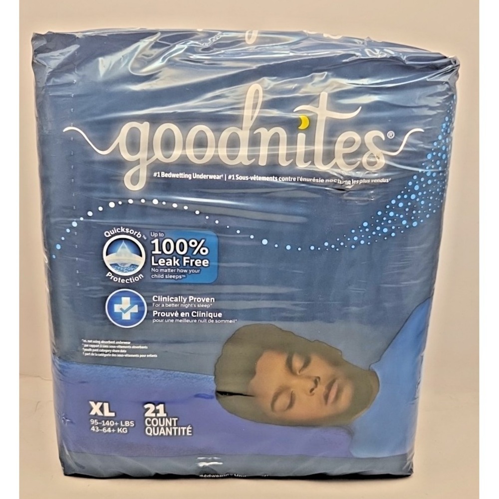 Goodnites Boys' Nighttime Bedwetting Underwear, Size XL (95-140 Lbs) (21 Count)
